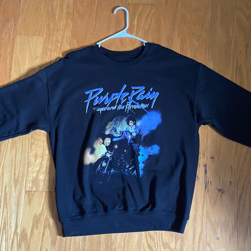 Purple Rain By Prince cover art crew neck